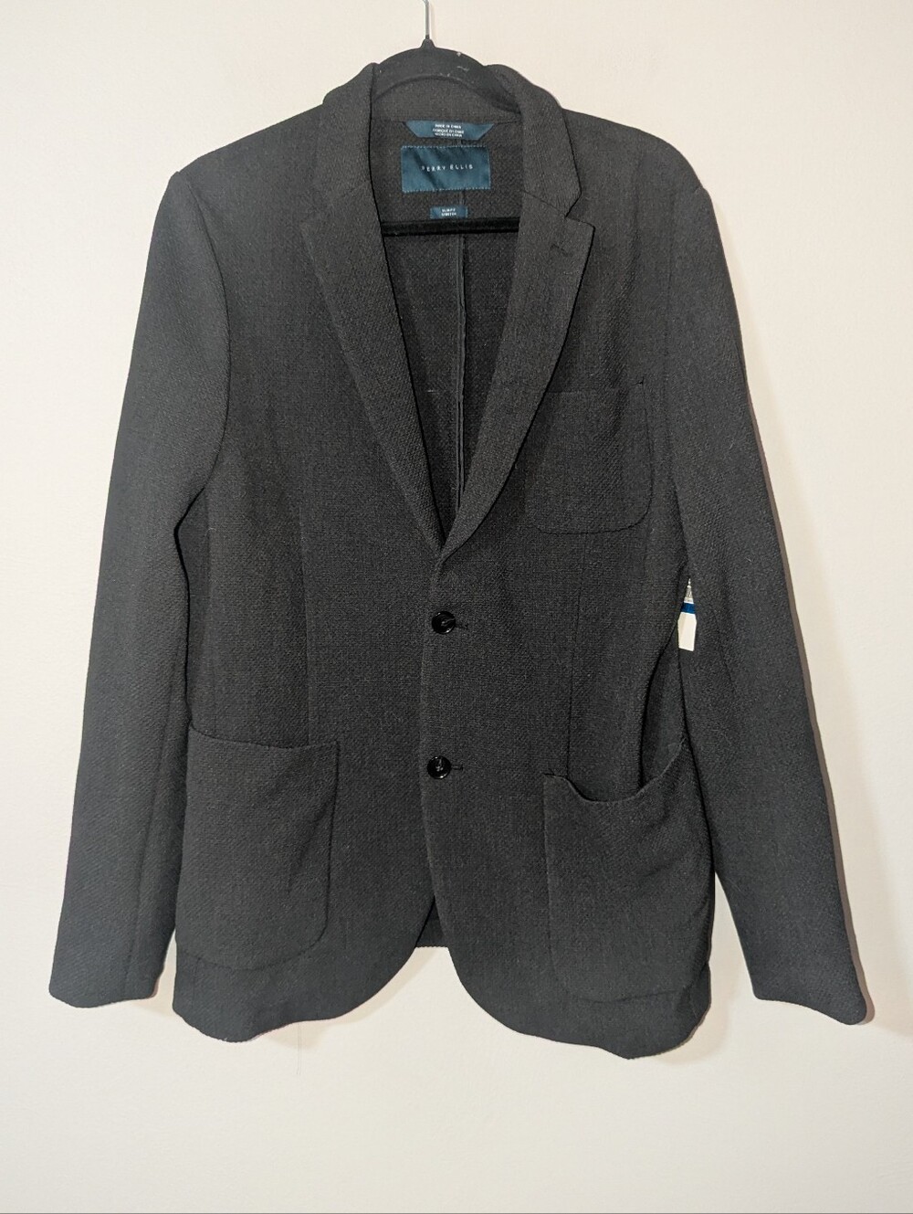 XL NWT Perry Ellis Charcoal Principles Slim Fit Stretch Blazer